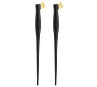 PACKOVE Portalápices de Caligrafía Doble Uso 2 Pcs, Soporte de Resina para Pluma de Inmersión, Accesorio Profesional para Dibujo Artístico y Escritura Creativa, Color Dorado, Material Pp
