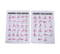 PACKOVE Póster de Posturas de Yoga 2piezas en Lienzo Instrucciones Visuales para Principiantes y Usuarios Avanzados, Adecuado para Entrenamiento Vespertino en Casa o Aula