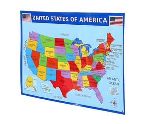 PACKOVE Póster Educativo de Mapas de América 2 Piezas 50×35 Cm para Aula y Hogar, Mapa de Geografía para Aprender Países y Ríos, Gran Cartel de América para Decoración y Estudio