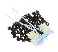 PACKOVE Presos para el cabello de la corte moño de pelo falso conformado peluca con lazo Accesorios para el cabello de las chicas extensión de de caballo Alambre de alta temperatura