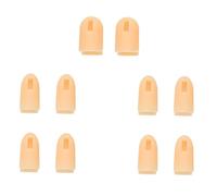 PACKOVE Protectores De Dedos Para Manicura 10 Unidades Tamaño Estándar Silicona Antideslizante Color Carne Para Arte De Uñas Uso Profesional y Doméstico