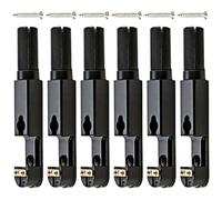 PACKOVE Puente de Guitarra, Puente Único de Metal Negro Ga1113, Superficie Pulida, Set Completo de Accesorios, para Reemplazar Piezas Viejas o Rotas, para Guitarrista