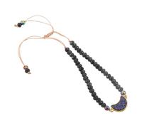 PACKOVE pulsera de piedra natural cadenas para hacer joyas pulseras ajustables para mujer Pulsera ajustable joyas de cuentas pulseras de cuentas de cristal pulsera natural cuerda Dark Grey