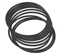 PACKOVE Pulseras De Silicona Negras Para Mujer y Niñas, Accesorios De Gelatina Redondas De 2,5 Mm, Set De 100 Unidades, Gomas Pelo Elegantes y Resistentes Para Fiestas y Uso Diario