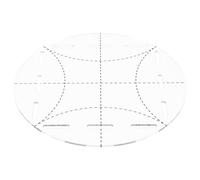 PACKOVE Regla de Patchwork Acrílica Redonda de 5 Pulgadas, Herramienta de Costura Multifuncional para Acolchado y Corte, Plantilla Profesional Durable para Proyectos DIY de Manualidades