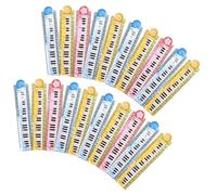 PACKOVE Regla Plegable para Estudiantes Infantiles 30 Cm Diseño Geométrico de Piano, Regla Recta Escolar de Plástico Portátil, Set de 20 Piezas en Colores Aleatorios para Color Aleatorio