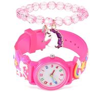 PACKOVE Reloj Digital y Pulsera Unicornio para Niñas Cómodo Diseño de Dibujos Animados Materiales Seguros y Duraderos para Niñas
