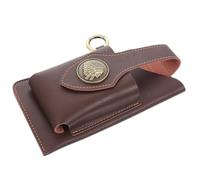 PACKOVE Riñonera para Correr Pequeña de PU Cuero Color Café, Bolso de Cintura Multifuncional para Hombre, Funda Protectora para Teléfono Móvil y Almacenamiento en Exteriores