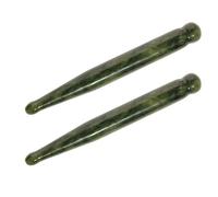 PACKOVE Set de 2 Palos de Masaje de Jade para Acupresión y Reducción de Hinchazón, Herramienta Gua Sha para Uso en Casa y Masaje Cervical Relajante