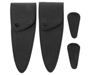PACKOVE Set de 4 Fundas para Tijeras de Costura en PU Negro Diseño Ergonómico y Asa Ligera, Adecuado para Handwork y DIY