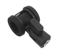 PACKOVE Soporte Amortiguador de Micrófono para Entrevista Soporte de Metal para Micrófono Plástico y Silicona Negro Periodistas y Profesionales del Streaming en Exteriores y Transmisión