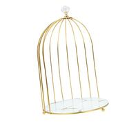 PACKOVE Soporte De Almacenamiento De Cosméticos Forma De Jaula De Pájaro Organizador De Maquillaje Para Escritorio Estante De Almacenamiento Para Postres