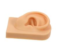 PACKOVE Soporte de exhibición de pendientes modelo de oído del cuerpo partes del cuerpo de silicona moho realista en la oreja de silicona oído falso flexible gel de sílice Caqui