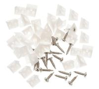 PACKOVE Soportes inferiores para cajones 106 piezas de cuñas plásticas con tornillos, refuerzo para muebles blancos, uso en armarios y estanterías, resistencia al desgaste