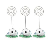 PACKOVE Soportes para Números de Mesa de Resina y Hierro, Porta Tarjetas para Fotos y Notas, 3 Piezas para Decoración de Fiesta y Eventos de Fútbol