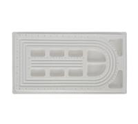 PACKOVE Tablero de Diseño para Pulseras y Collares, Bandeja Plástica Ranuras Antideslizantes, Medidor de Cuentas Tamaño, Herramienta para Hacer Joyas Diy, Adecuado para Manualidades