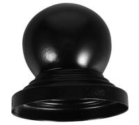 PACKOVE Tapa de Bola de Metal Negra para Barandillas y Escaleras de 90 MM, Cubre Tubo de Hierro, Protector para Patio y Proyectos de Interior