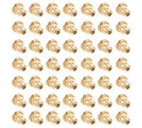 PACKOVE Tapones para Pendientes de Acero Inoxidable 100 Pcs, Cierres de Seguridad para Pendientes Tipo Botón, Tamaño 5x6 Mm, Color Dorado, Accesorios para Fabricación y Reparación de