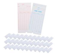 PACKOVE Tarjetas de Asistencia Papel para Control Horario Empleados 100 Diseño Simple y Almacenamiento Conveniente para Oficina