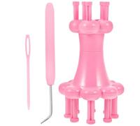 PACKOVE Telar para Tejer Doble Cabeza de Plástico Compacto, Herramienta DIY para Lana y Algodón, Máquina de Tejer Portátil para Manualidades en Hogar, Tejedora de Carrete Fácil de Usar