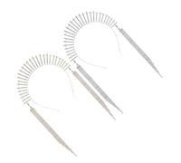 PACKOVE Tocado De Boda Con Gemas De Imitación 2 Piezas Tamaño Único Tocado Para Mujeres Accesorios Para Bodas y Fiestas En Dorado y Plateado