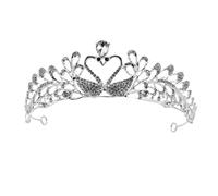 PACKOVE tocado de boda quinceañeras tiara de lujo tiaras de boda para novia de novia de boda plata tiara de hadas tiara nupcial pelo de la boda nupcial Silver