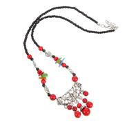 PACKOVE Tocado De Borlas Fuente Nombre Nupcial Talón Elegante Collares Gruesos Para Mujer De Moda Joyería De Cadena De Cabeza Para Mujer Spa Tadle for Women Aleación De Acrílico Turquesa.