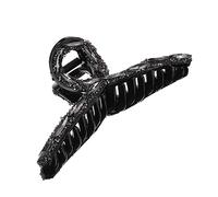 PACKOVE Tocado de la tocada de pelo de diamante Pelo RIZADO clips para cabello pinzas para el cabello para mujer pinzas para el cabello de peluquero Pañuelo de boda pedrería Dark Grey