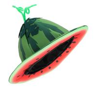 PACKOVE Tocado de Sandía Verde para Celebracion Verano, Gorra de Disfraces de Comida Diseño Creativo y Material de Terciopelo Adecuado para Carnavales y Fiestas