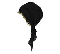 PACKOVE Tocado para Danza del Vientre con Monedas Negras, Pañuelo de Gasa Ligero y Elegante para Mujeres en Diversas Danzas Culturales y Prácticas Casuales