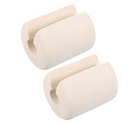 PACKOVE Tope de Puerta Antirruido Cilíndrico Nbr 2 Piezas Beige, Accesorio Seguridad Doméstica para Protección Dedos, Tope Protector Antipinchazos Fácil Instalación para Puertas