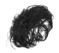 PACKOVE Topper de Cabello Natural para Mujer con Pinza, Fibra Negra, Aumento de Volumen y Apariencia Realista para Uso Diario y Viajes