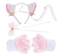 PACKOVE Traje De Chica Gato Para Cosplay Disfraz De Gato Rabo y Orejas Accesorio Para Fiestas De Rol Estilo Anime