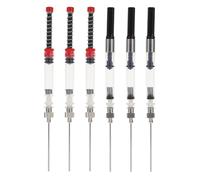 PACKOVE Tubo de Recarga de Tinta para Pluma Estilográfica Diseño Ergonómico, Material Plástico y Acero Inoxidable, Paquete de 6 Piezas Fácil de Instalar para Uso Diario
