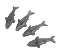 PACKOVE Utensilios de Cocina y Mujeres Embarazadas Adecuado para Vegetarianos Set de 4 de Hierro Fundido Forma de Pescado, Fácil de Limpiar y Alta Resistencia al Calor