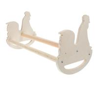 PACKOVE Varilla de Pie para Gallinas de Madera Beige Resistencia al Desgaste Promueve el Ejercicio, Soporte en Forma de Gallina para Entrenamiento y Descanso