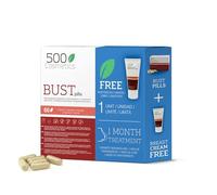 Packs 500Cosmetics Breast: Pastillas + Crema para Aumentar y Reafirmar el Pecho femenino - Ingredientes 100% Naturales (1) 60 cápsulas + 100 ml