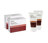 Packs 500Cosmetics Breast: Pastillas + Crema para Aumentar y Reafirmar el Pecho femenino - Ingredientes 100% Naturales (2) 120 Cápsulas + 200 ml