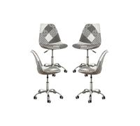 Packs Sillas - Pack 4 Sillas Neo Patchwork - Patchwork Blanco Y Negro