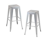 Packs Taburetes Altos - Pack 2 Taburetes Torix Altos - Gris metalizado