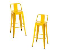 Packs Taburetes Altos - Pack 2 Taburetes Torix Respaldo - Amarillo