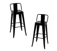 Packs Taburetes Altos - Pack 2 Taburetes Torix Respaldo - Negro