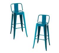 Packs Taburetes Altos - Pack 2 Taburetes Torix Respaldo - Verde azulado