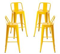 Packs Taburetes Altos - Pack 4 Taburetes Torix Respaldo - Amarillo