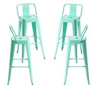 Packs Taburetes Altos - Pack 4 Taburetes Torix Respaldo - Verde menta