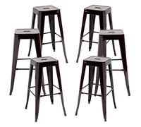 Regalos Miguel - Packs Taburetes Altos - Pack 6 Taburetes Torix Altos - Marrón