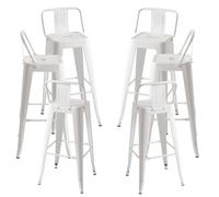 Packs Taburetes Altos - Pack 6 Taburetes Torix Respaldo - Blanco