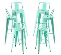 Packs Taburetes Altos - Pack 6 Taburetes Torix Respaldo - Verde menta