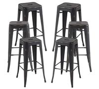 Packs Taburetes Altos - Pack 6 Taburetes Torix Vintage - Negro vintage