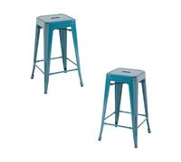 Packs Taburetes Bajos - Pack 2 Taburetes Torix Bajos - Verde Azulado
